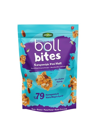 3 Adet Peyman Boll Bites Meyveli Karışık Kuru Meyve Parçaları 150 G