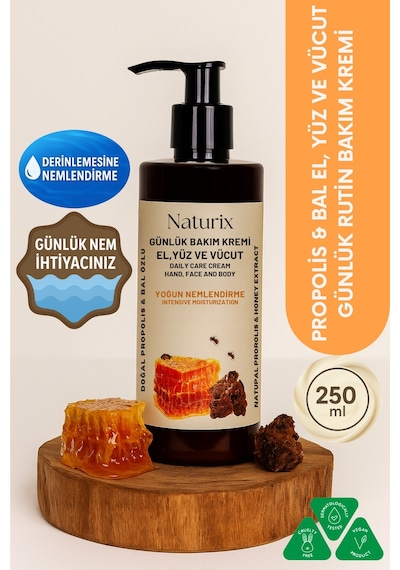 Naturix Propolis & Bal El Yüz Vücut Günlük Bakım Kremi 250  ML