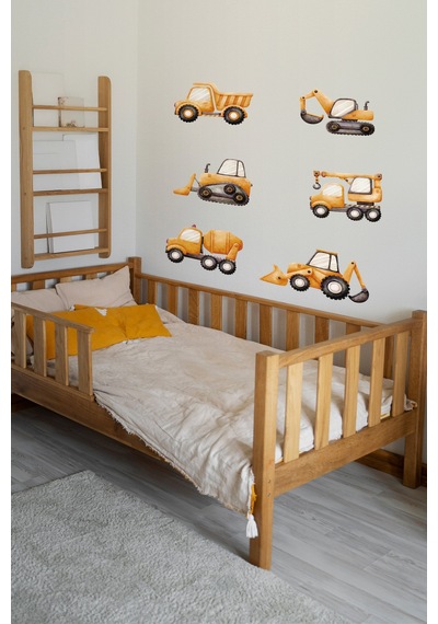 İş Makinası Temalı Çocuk Odası Sticker Seti