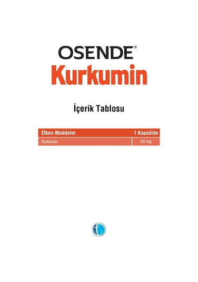 Osende Kurkumin  30 Yumuşak Kapsül