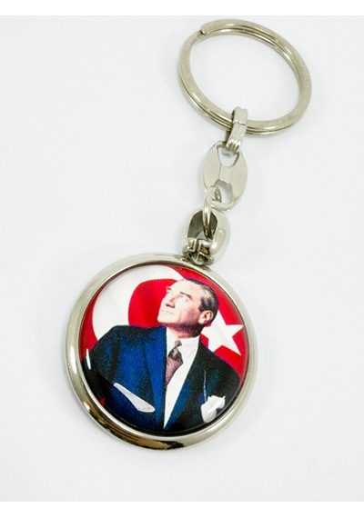 Renkli Atatürk Anahtarlık, Çift Taraflı Bombeli