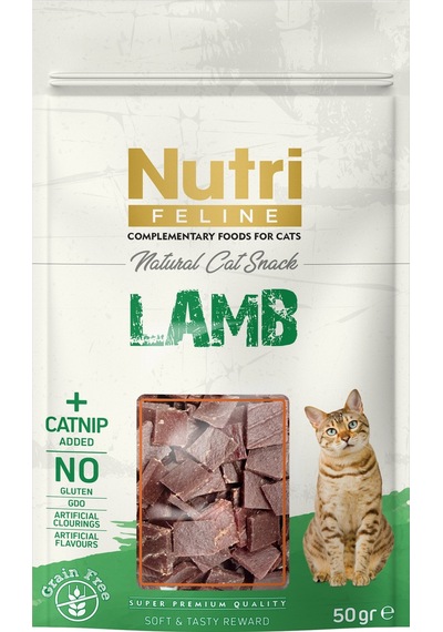 Nutri Feline Lamb Kuzu Etli Tahılsız Kedi Ödülü 50 Gr.