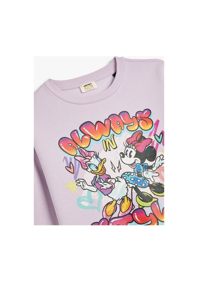 Koton Kız Çocuk Mickey Mouse Ve Daisy Duck Sweatshirt Lisanslı Uzun Kollu Bisiklet Yaka Şardonlu LİLA Koton Kız Çocuk Mickey Mouse Ve Daisy Duck Sweatshirt Lisanslı Uzun Kollu Bisiklet Yaka Şardonlu LİLA