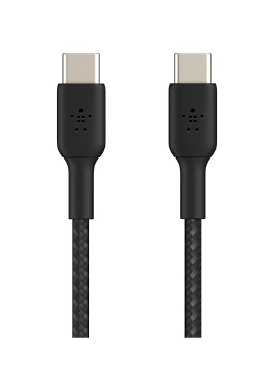 Boostcharge 0.5ft Braided Usb-c To Usb-c Cable For İphone 16, İphone 16 Pro, İphone 16 Pro Max, İphone 16 Plus, İphone 15, Galaxy S24, S23, Note10, Pixel 9, Pixel 8, İpad Pro & More - Black