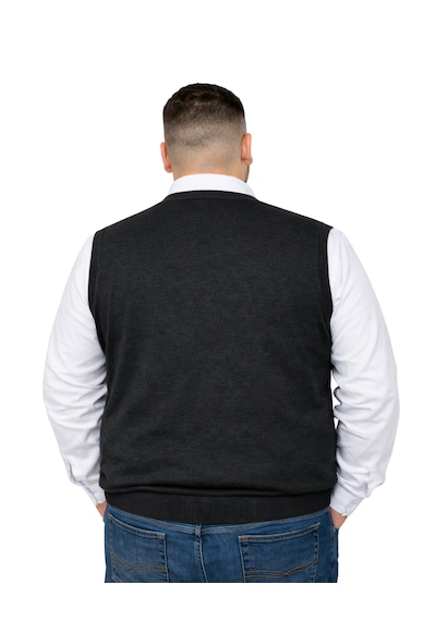 Battalmoda Erkek Büyük Beden Antrasit V Yaka Süveter