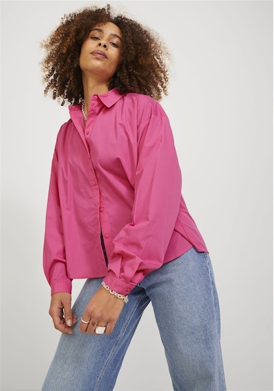 Jack & Jones Kadın Relaxed Fit Uzun Kollu Gömlek - Mission 12203522 Carmine Rose Beyaz