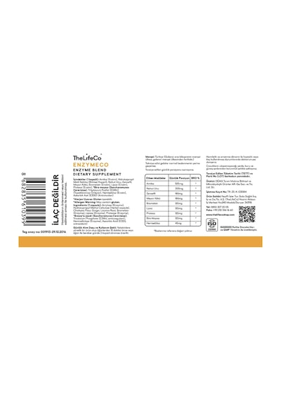 The Lifeco Enzymeco 60 Kapsül