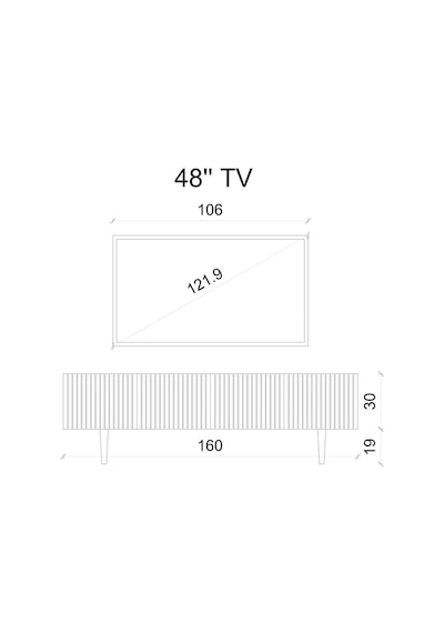 Capella Beyaz Country Mdf 4 Kapak Duvara Monte 160 Cm Tv Ünitesi