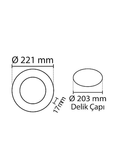 Noas 18w Sıva Altı Siyah Kasa Slim Led Panel Yuvarlak Yl10-1800-s, Yl10-1801-s Günışığı Siyah