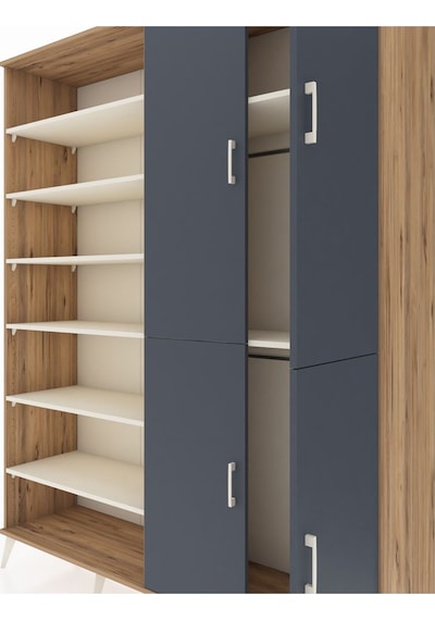 Hyperion Gardrop 8 Raflı 4 Kapaklı 2 Askılı 176x44x221 Çam-antrasit/aytaşı Antrasit/aytaşı Hyperion Gardrop 8 Raflı 4 Kapaklı 2 Askılı 176x44x221 Çam-antrasit/aytaşı Antrasit/aytaşı
