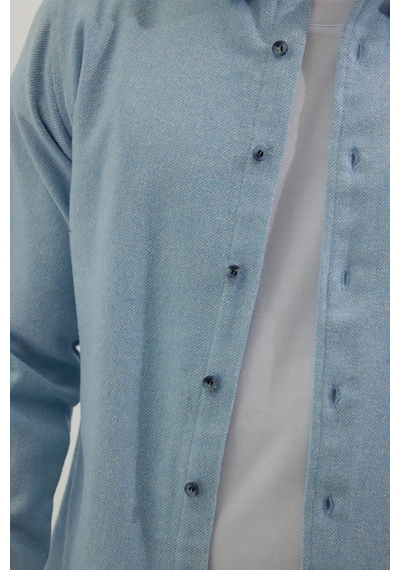 Tudors Erkek Slim Fit Dar Kesim Uzun Kollu Düz Kışlık Oduncu Mavi Gömlek-41542 Mavi Tudors Erkek Slim Fit Dar Kesim Uzun Kollu Düz Kışlık Oduncu Mavi Gömlek-41542 Mavi