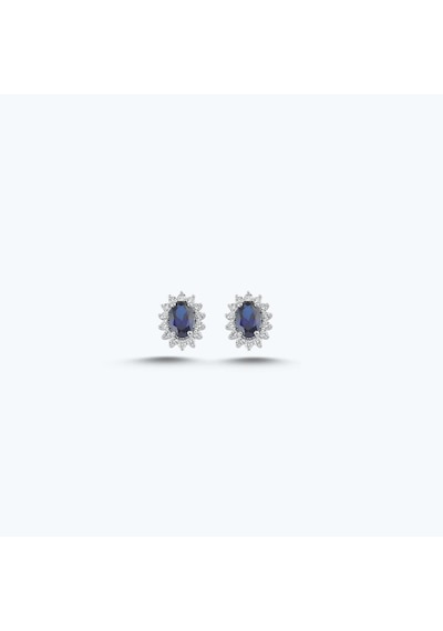 Altınbaş Pırlanta Safir Oval Küpe Phc066sk14-2