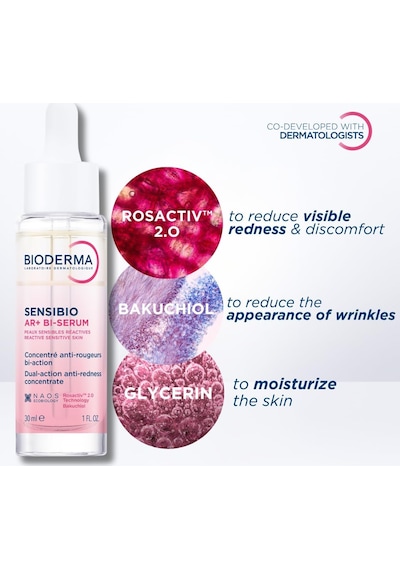 Sensibio Ar+ Kızarıklık Eğilimli Hassas Ciltler Kızarıklık Ve Yaşlanma Karşıtı Bakuchiol Serum 30 Ml