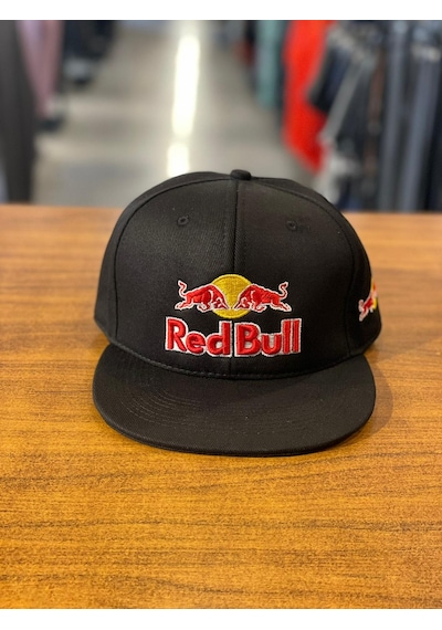 Hamze Redbull Siyah Kanvas Hiphop Snapback Rapper Basket Cap Şapka