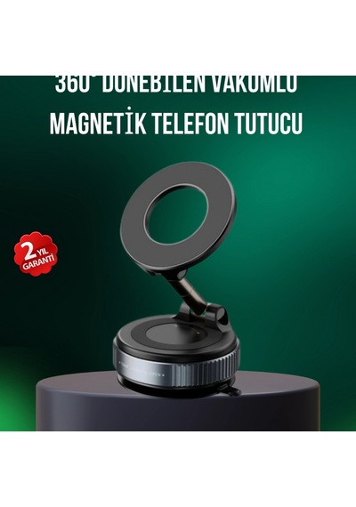 16 Mıknatıslı Vakumlu Araç İçi Telefon Tutucu 360 Ayarlanabilir Alüminyum Gövde Çok Renkli