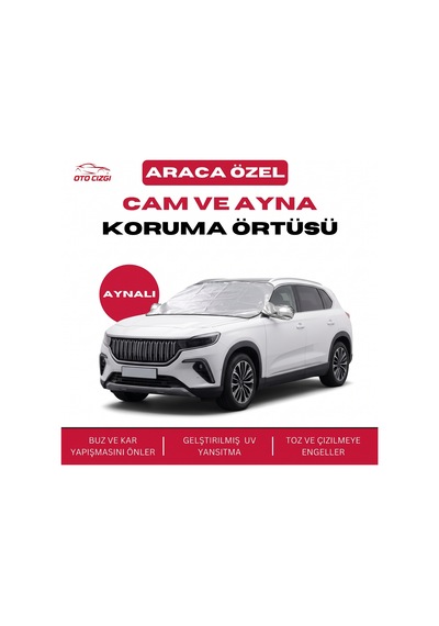 Togg T10x Buz Ve Kar Önleyici Aynalı Cam Koruma Örtüsü - 4 Mevsim Güneş Korumalı