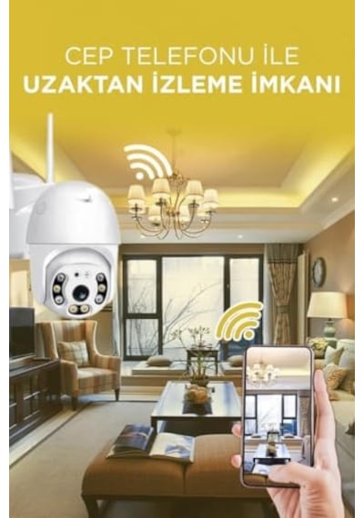 Torima Cmr-12 Beyaz 360 Görüş Hareketli Wi-fi Akıllı Ip Güvenlik Kamerası Dış Mekan Kamerası