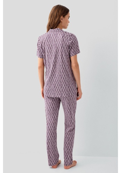 Pierre Cardin Kadın Mor Gömlek Pijama Takım Pc9184-s-v1 Mor