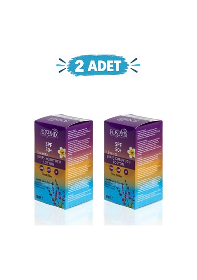 Rosemix - 393 - - Lavanta Yağlı Güneş Koruyucu Losyon +50 Spf - 2 Adetlik - Zngzrmll - Set Ürün