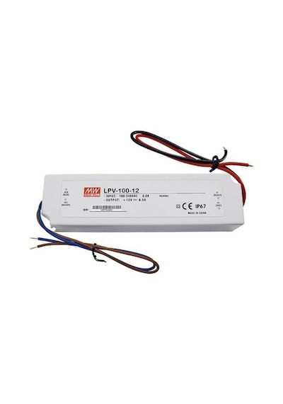 LPV-100-12  	12VDC 8.5Amp IP67  MEANWELL GÜÇ KAYNAĞI