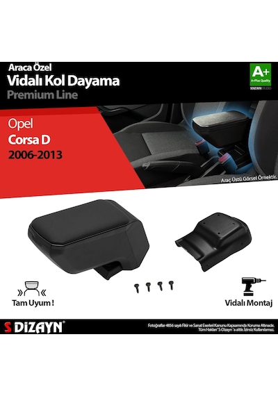 Opel Corsa D Kol Dayama Kolçak Abs Vidalı Siyah 2006-2013 A+kalite