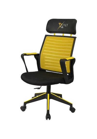 Xfly Plastik Ayaklı Oyuncu Koltuğu - Sarı File - 2395D0551
