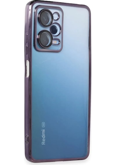 Newface Xiaomi Redmi Note 12 Pro 5g Kılıf Razer Lensli Silikon - Mor