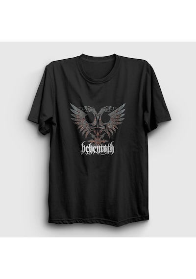 Presmono Unisex Eagle Behemoth T-shirt Siyah