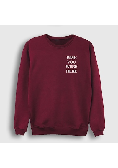 Presmono Unisex Wish Astroworld Travis Scott Sweatshirt Bordo