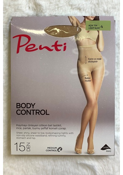 Penti Body Control Siyah Külotlu Çorap Siyah