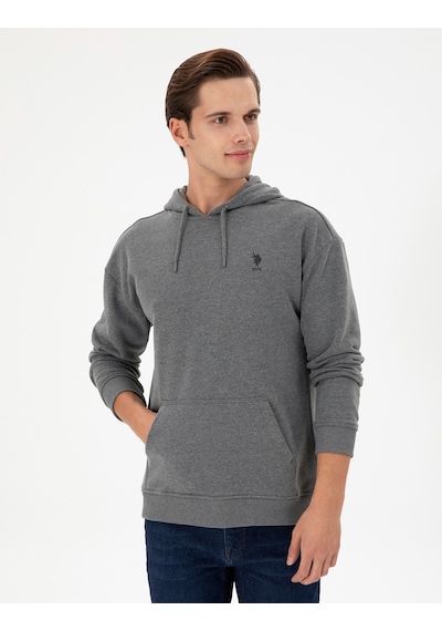 U.s. Polo Assn. Erkek Antrasit Melanj Sweatshirt 50298271-vr081 Antrasit Melanj