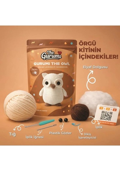 The Gurumi Baykuş Örgü Öğrenme Kiti Tg007