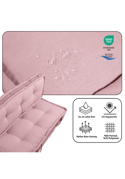 Xpermate Bisküvi Minder Petek Önü Fransız 60x120x14 Pembe