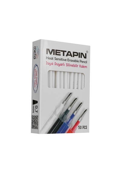 Metapin Isı İle Uçabilen Refill Kalem İçi Beyaz 0.7 Mm 50 Adet