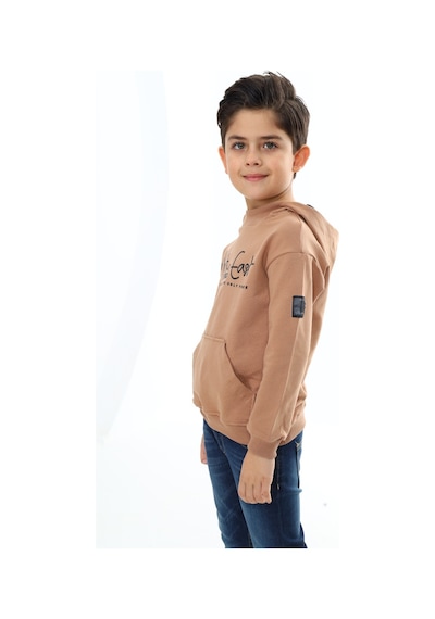Toontoy Kids Toontoy Erkek Çocuk Relax Fit Kapüşonlu Cepli Hafif Düşük Omuz Baskılı Sweatshirt - 2 İplik Kahverengi Toontoy Kids Toontoy Erkek Çocuk Relax Fit Kapüşonlu Cepli Hafif Düşük Omuz Baskılı Sweatshirt - 2 İplik Kahverengi