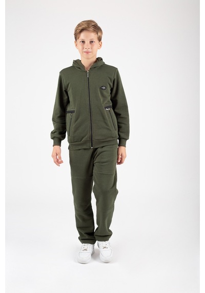 Mnk Baby & Kids Erkek Çocuk Fermuar Kapamalı Kapüşonlu Arma Detaylı Eşofman Takımı M00757 Haki Mnk Baby & Kids Erkek Çocuk Fermuar Kapamalı Kapüşonlu Arma Detaylı Eşofman Takımı M00757 Haki
