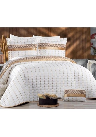 Colors Micro Çift Kişilik Yatak Örtüsü Krem Gold (495154726) Gold