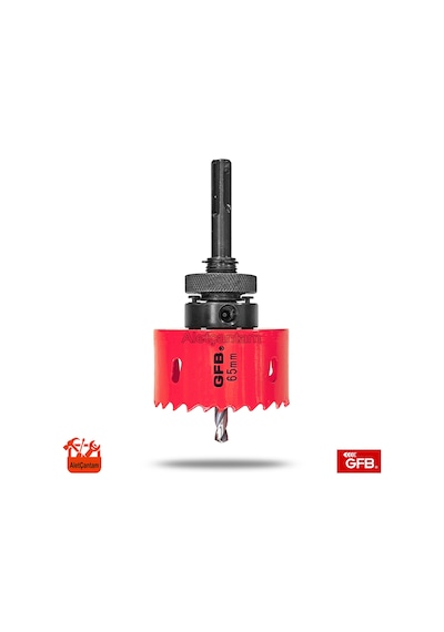 Gfb Bi Metal Panç Metal Testere 40 MM + Sds Kanallı Mandren Girişli Adaptör