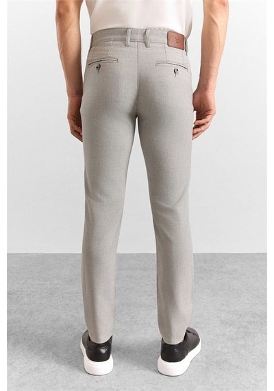 Süvari Gri Slim Düz Armürlü Normal Bel Klasik Pantolon Pn1014400473-s05