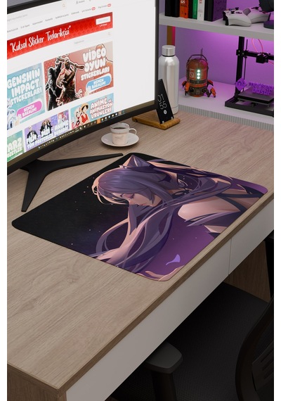 Keqing Genshin Impact Anime Gacha V5 - 48x40 Xl Gaming Mouse Pad Fare Altlığı