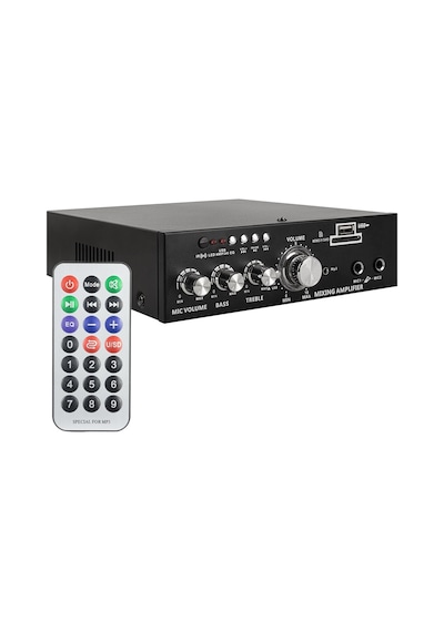 Magıcvoıce Mv-22560 2x20w 4-8 Ohm Usb/sd Girişli Bluetoothlu 2 Mikrofon Girişli Trafosuz Stereo Mini Anfi