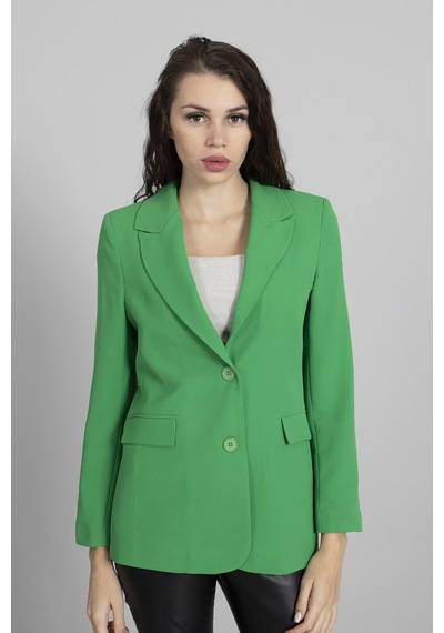 Feminist Yeşil Vatkalı Astarlı Blazer Ceket 0105110.07 Yeşil