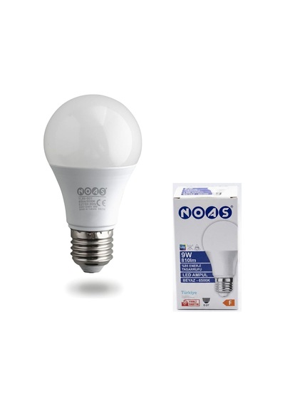 Noas 9w Led Ampul 10lu Paket Beyaz Işık E27 Duy 810lm Yl95-9011