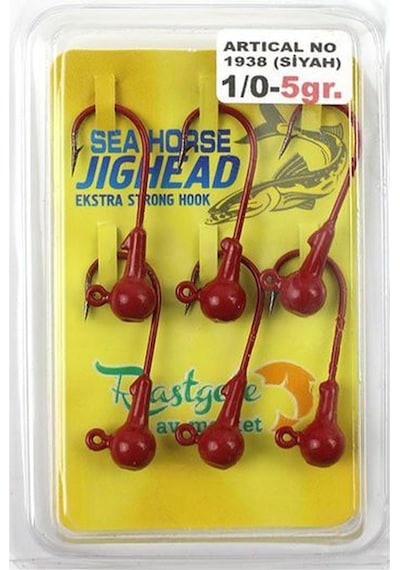 Sea Horse Jighead 1/0 5 Gr 1938 Bln Kırmızı 6 Pcs