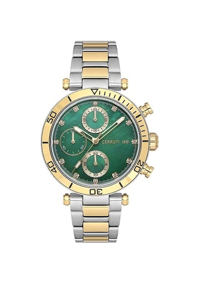 Cerruti 1881 Cıwlı0049908 Quartz Çelik Altın/gri Yeşil Kadran 38 Mm Kadın Kol Saati