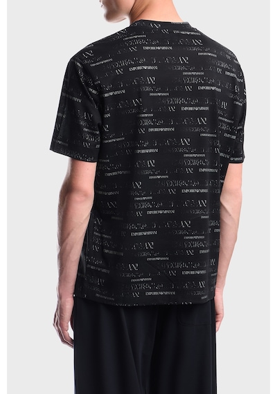 Emporio Armani Tamamı Logolu Bisiklet Yaka T Shirt Erkek T Shirt Em006812 Af10017 Fb563 Lacivert