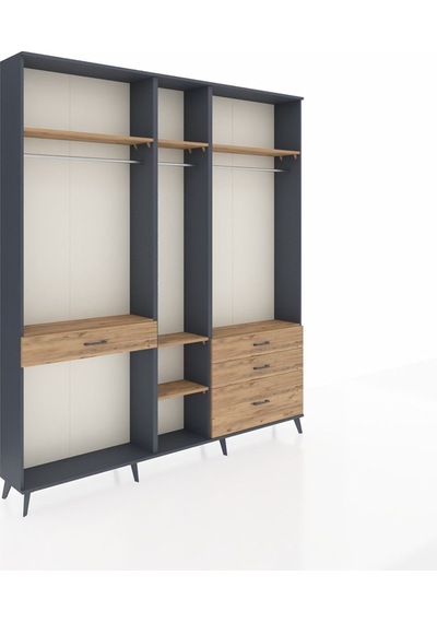Arges Dolap 7 Raflı 4 Çekmeceli 3 Askılı 220x30x243 Antrasit-çam/çam Atlas Çam/atlas Çam Arges Dolap 7 Raflı 4 Çekmeceli 3 Askılı 220x30x243 Antrasit-çam/çam Atlas Çam/atlas Çam