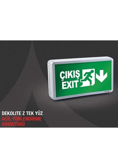 Arsel Dekolite Z Serisi Eko Ae-4113-le Acil Çıkış Yönlendirme Armatürü Kesintide 180 Dak. Yanan 20xf Led