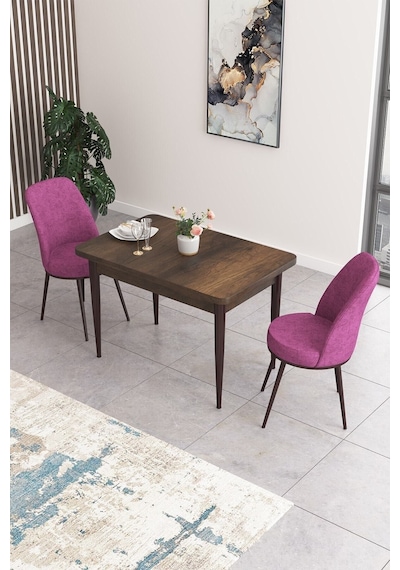 Canisa Concept Nil Serisi 70x110 Sabit Mutfak Masası Takımı Barok Desen Masa 2 Mor Sandalye Mor Sandalyeler Barok Masa Canisa Concept Nil Serisi 70x110 Sabit Mutfak Masası Takımı Barok Desen Masa 2 Mor Sandalye Mor Sandalyeler Barok Masa