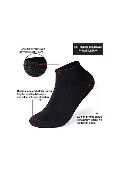 Giorgina Ferri Unisex 10'lu Kutu Bambu Premium Dikişsiz Bay - Sneaker Çorap Çok Renkli Giorgina Ferri Unisex 10'lu Kutu Bambu Premium Dikişsiz Bay - Sneaker Çorap Çok Renkli
